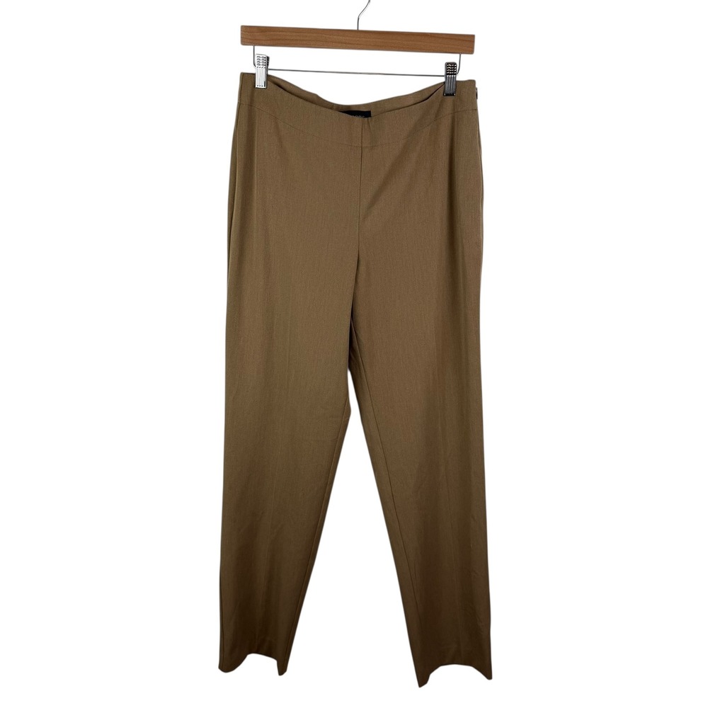 Talbots Heritage Pants Size 10L Brown Trousers Straight Leg Office Career Work